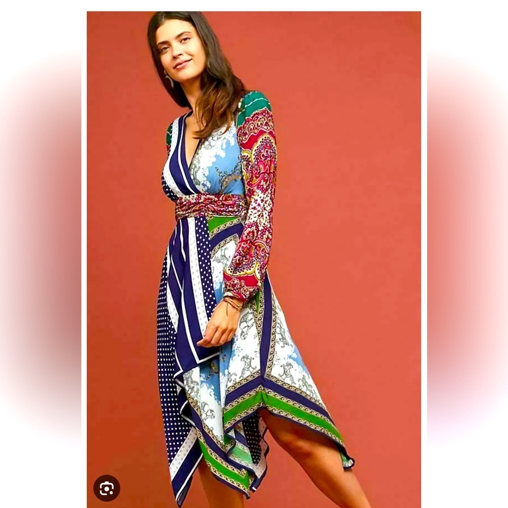 Moulinette Soeurs by Anthropologie Istanbul Scarf Style Dress! - Picture 2 of 6